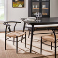  Springwood Wishbone Chair 2 Pack, Metal Base Black Finish