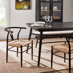  Springwood Wishbone Chair 2 Pack, Metal Base Black Finish
