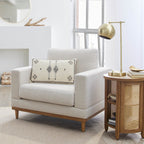  Springwood Wood Frame Accent Chair, Cream Linen