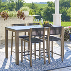  Tarren 5-Piece High Dining Set, Black