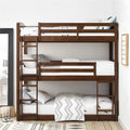 Homora™ Tristan Kids' Convertible Triple Bunk Bed, Twin Over Twin Over Twin, White