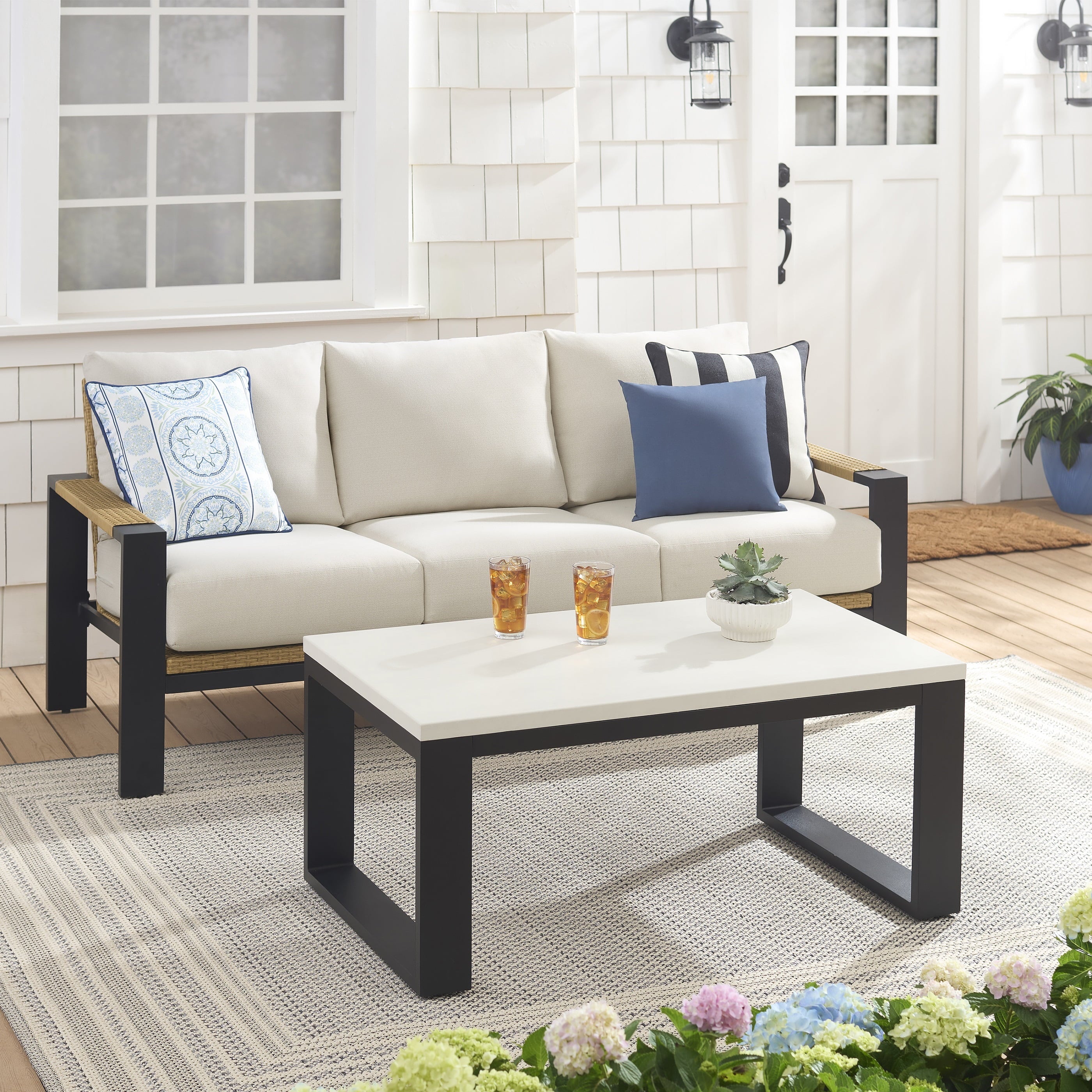  Ventura Outdoor Steel Patio Coffee Table