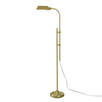  1-Light Modern Adjustable Brass Floor Lamp Gold