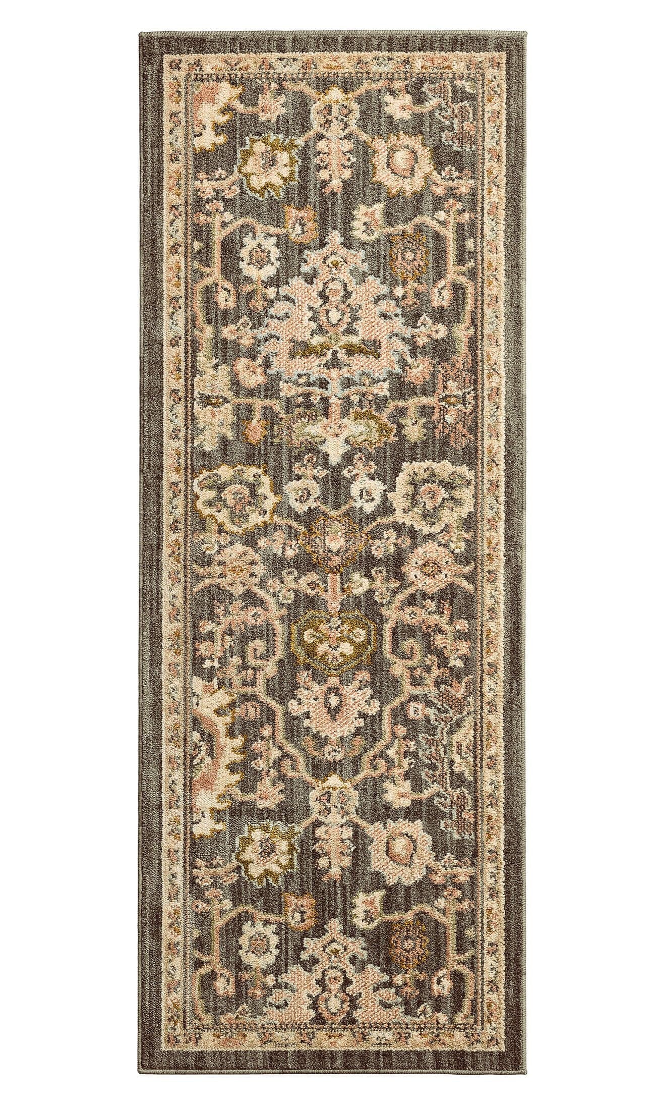 Homora™ and Garden Modern Oushak Low Pile Stain and Fade Resistant Indoor Green Area Rug, 7'10" x 10'