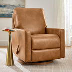 Homora™ Modern Farmhouse Swivel Glider Recliner, Cream Linen