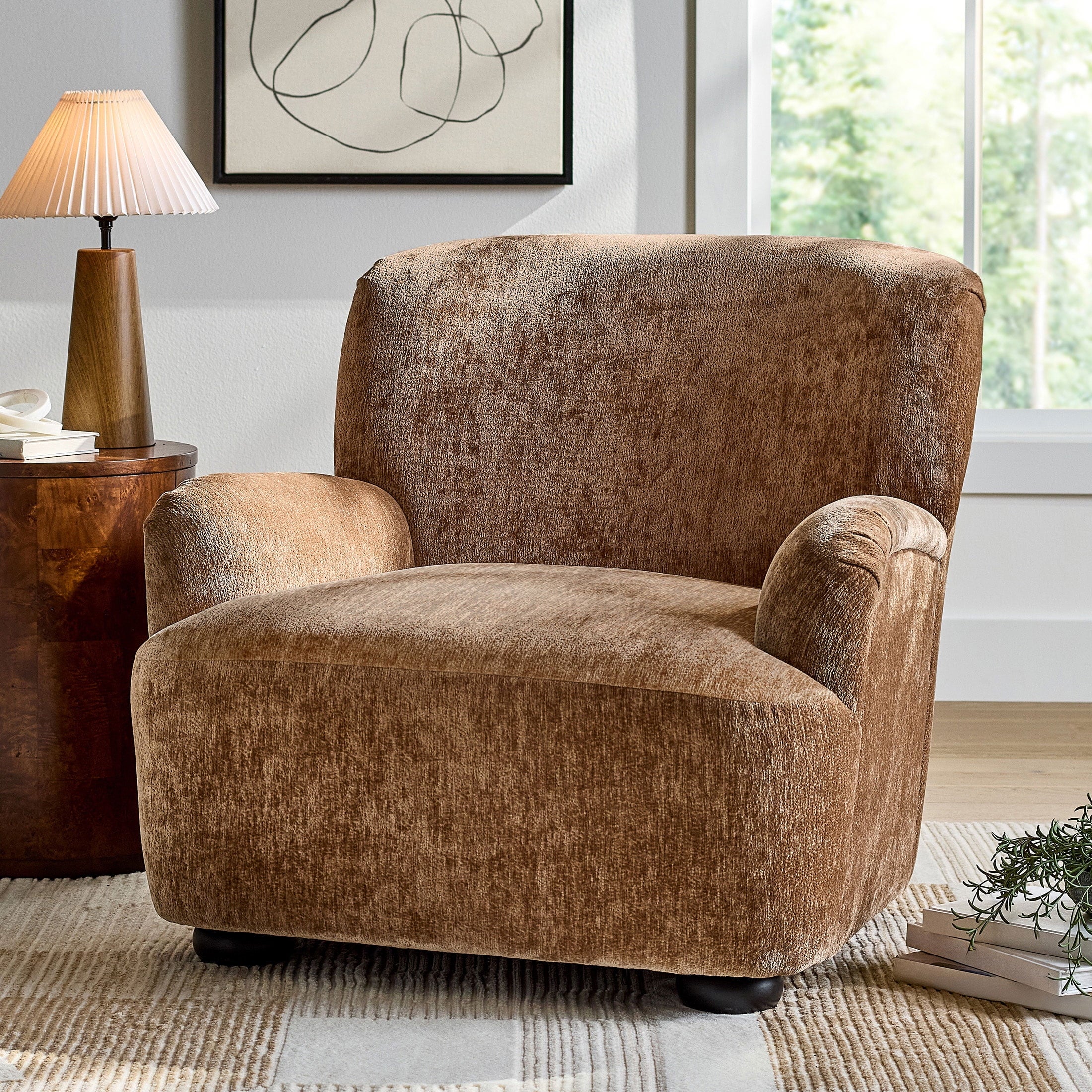  Waylen Accent Chair, Caramel Chenille