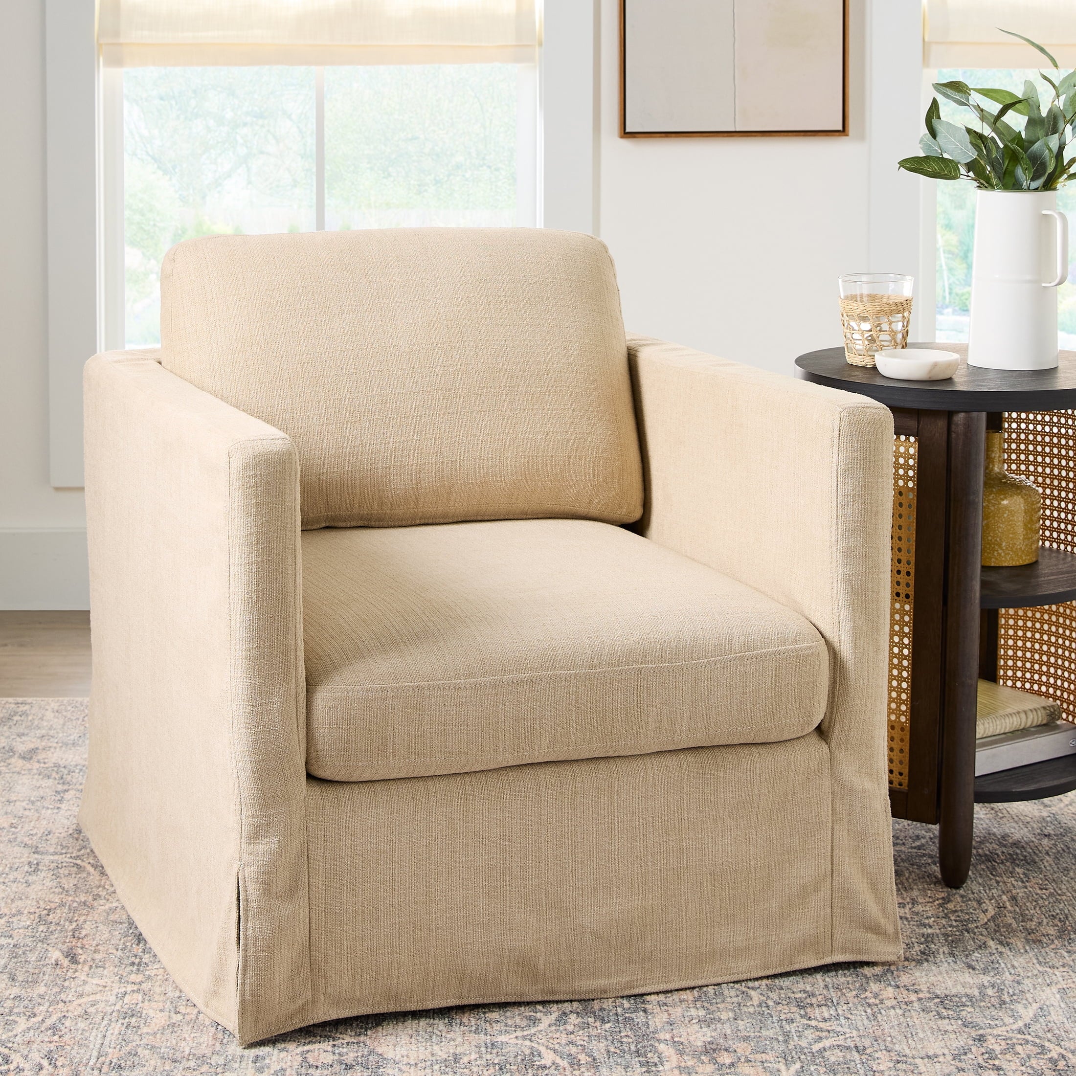 Homora™ Waylen Swivel Accent Chair, River Green