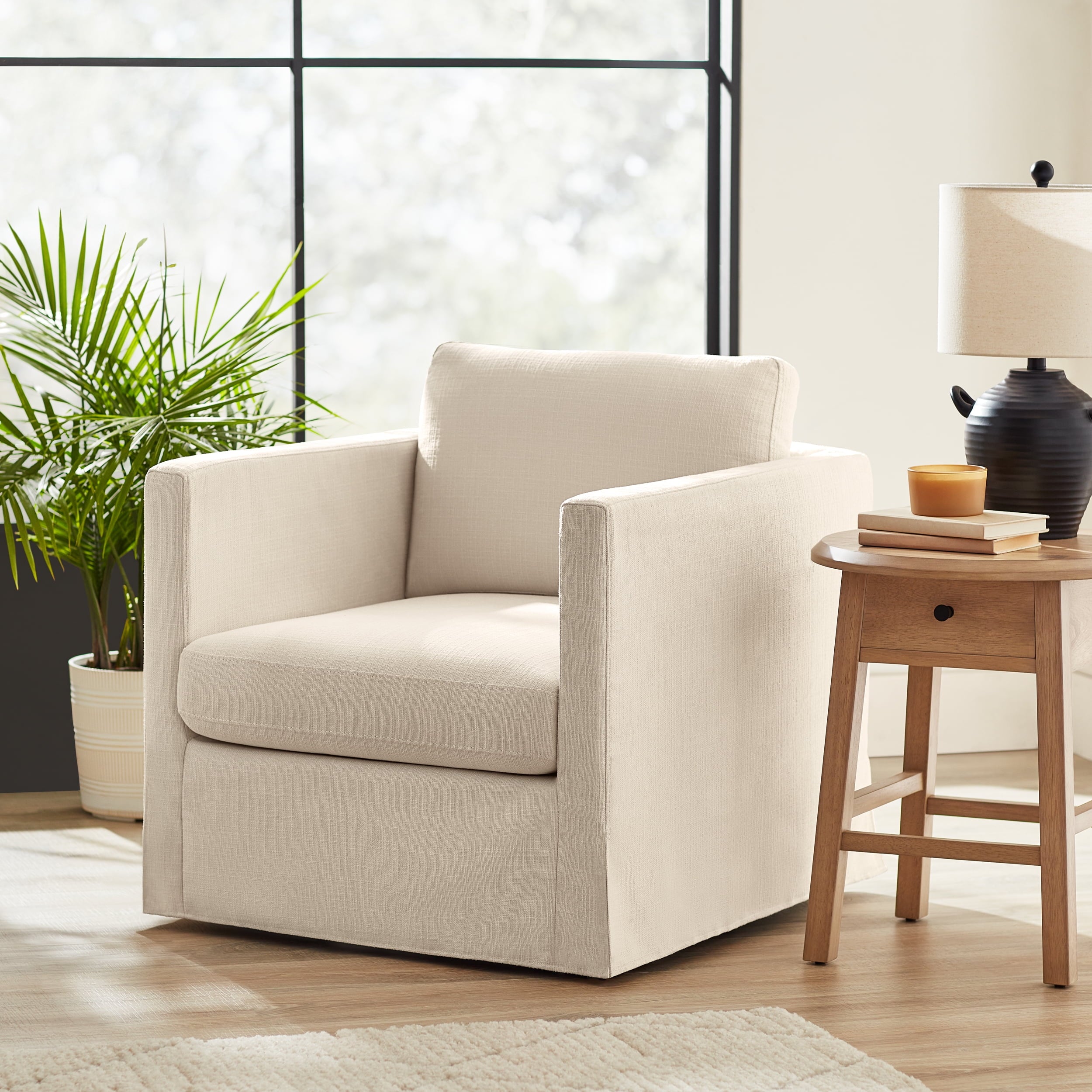 Homora™ Waylen Swivel Accent Chair, River Green