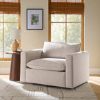 Homora™ Weston Cloud Swivel Accent Chair, White