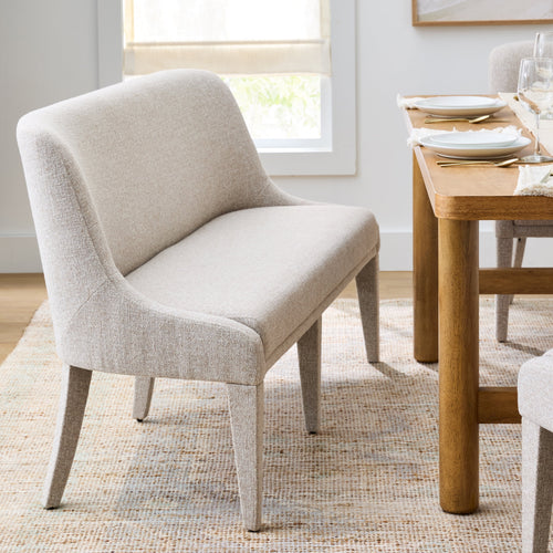  Windsor Upholstered Dining Bench, Wheat