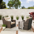  Hawthorne Park Outdoor Wicker Lounge Chair Set of 2, Beige