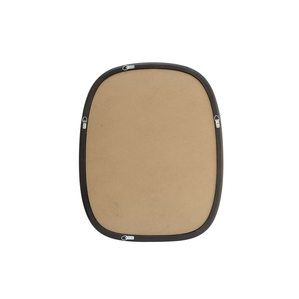  Soft Organic Wood Frame Wall Mirror, 24x30 Inch, Black