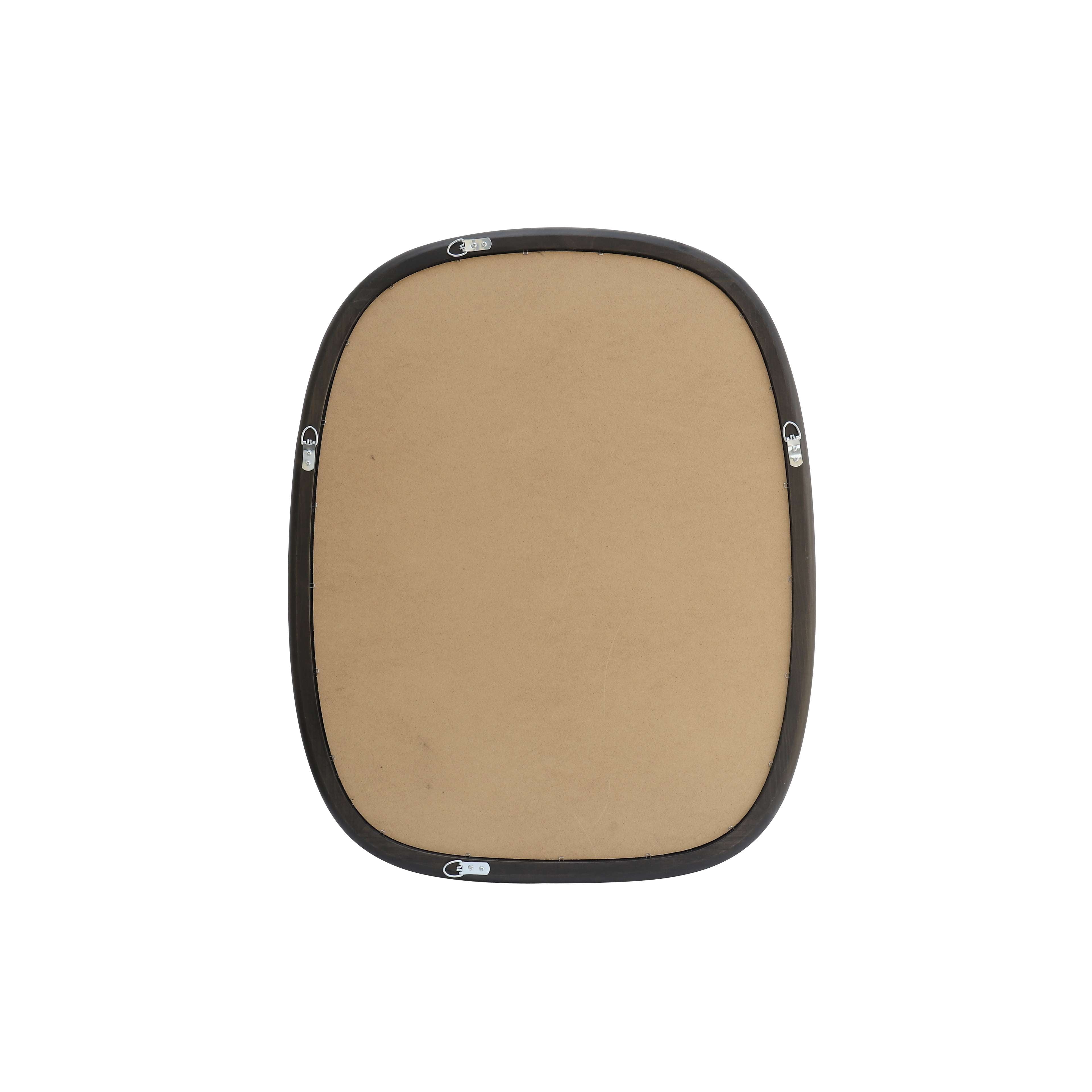  Soft Organic Wood Frame Wall Mirror, 24x30 Inch, Black