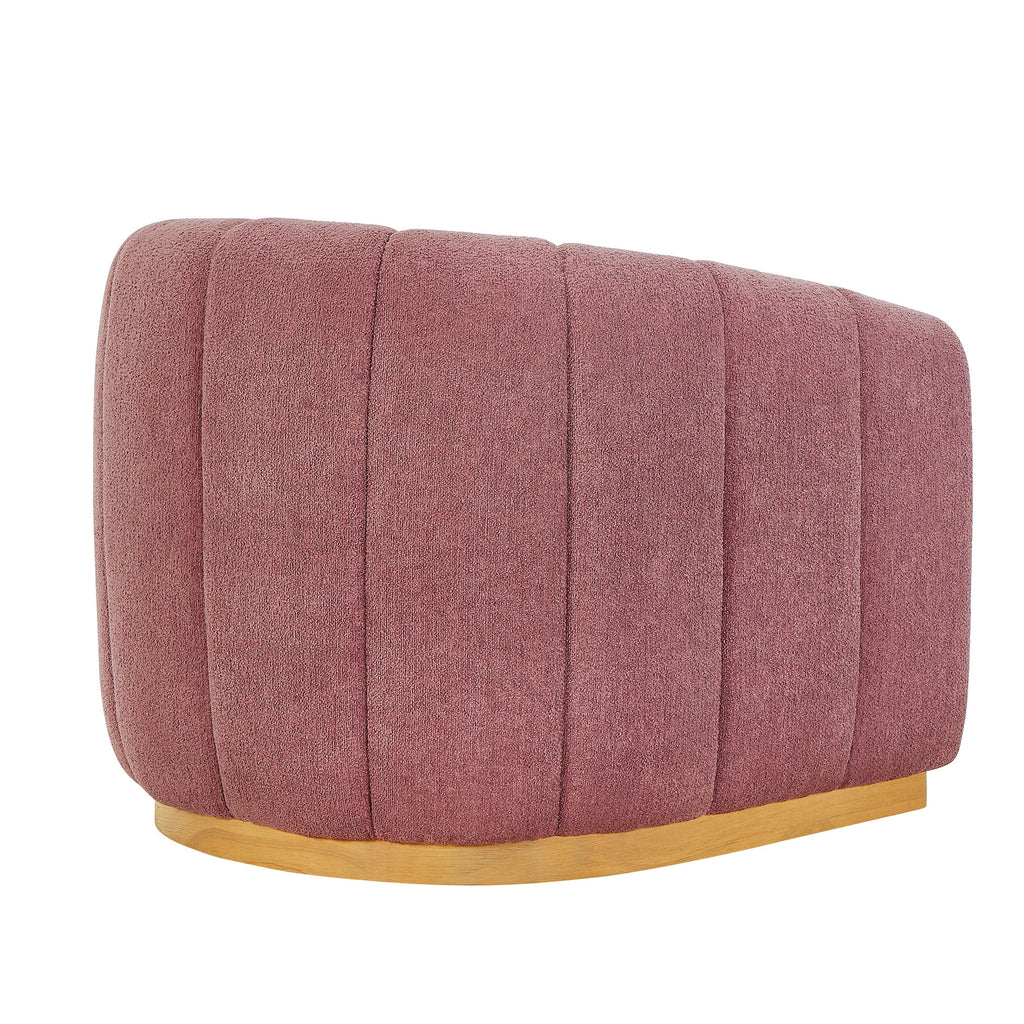  Lillian Accent Swivel Chair, Rose Boucle