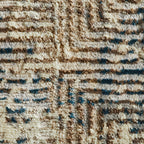  Square Abstract Area Rug, Blue, 5'x7'