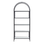  Nola Arch Bookshelf, Black Finish