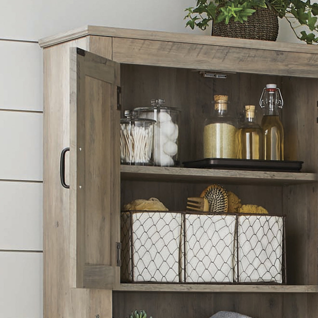  Over the Toilet Bathroom Storage Cabinet, Rustic Gray