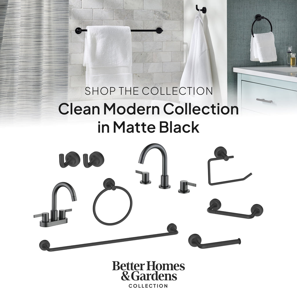  Clean Modern 4" Centerset Bathroom Faucet in Matte Black