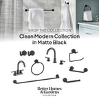  Clean Modern 4" Centerset Bathroom Faucet in Matte Black