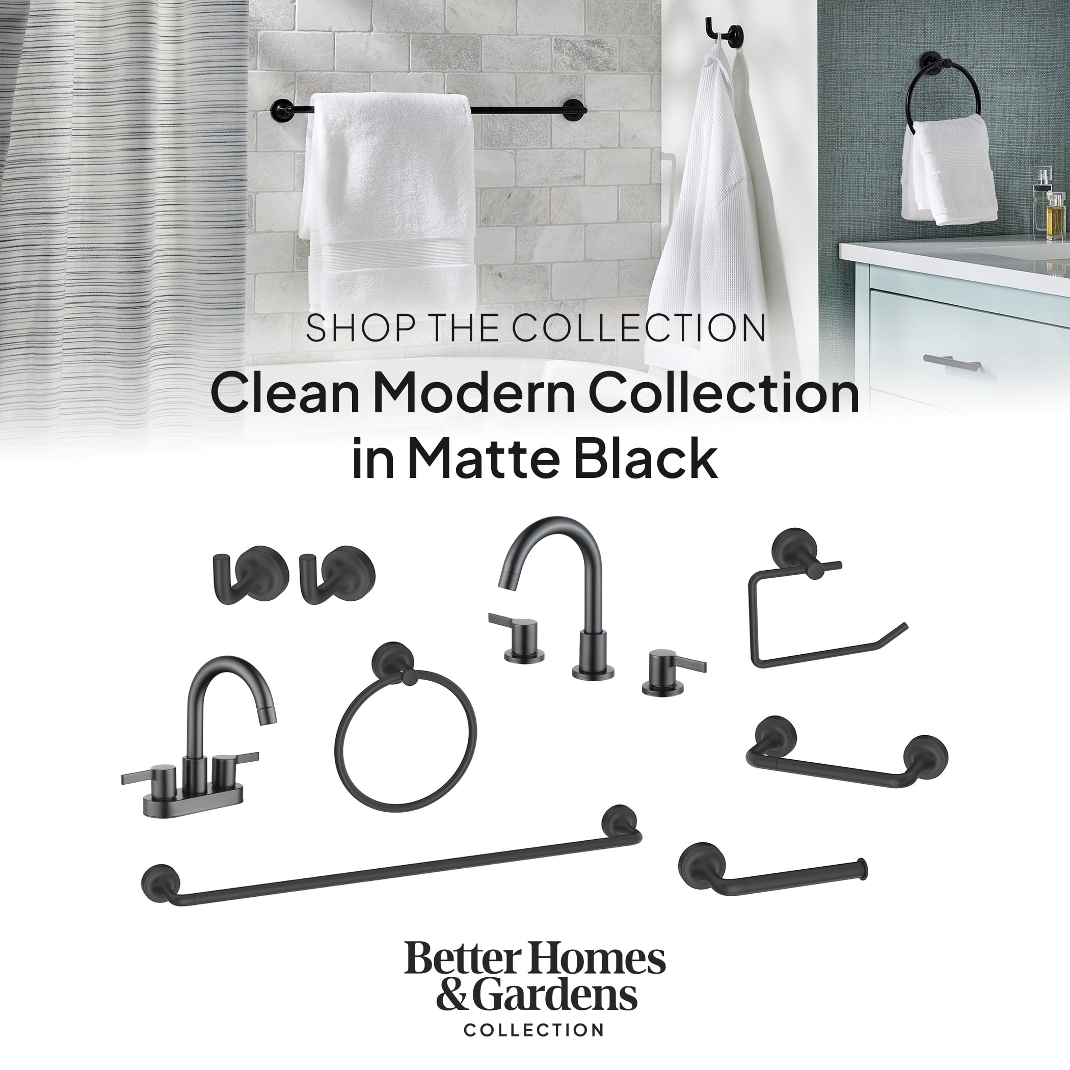  Clean Modern 4" Centerset Bathroom Faucet in Matte Black