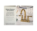  Modern Heirloom 4" Centerset Bathroom Faucet in Heritage Gold