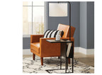  54"  Matte Black Metal Floor Lamp with Faux Wood Table and Magazine Rack