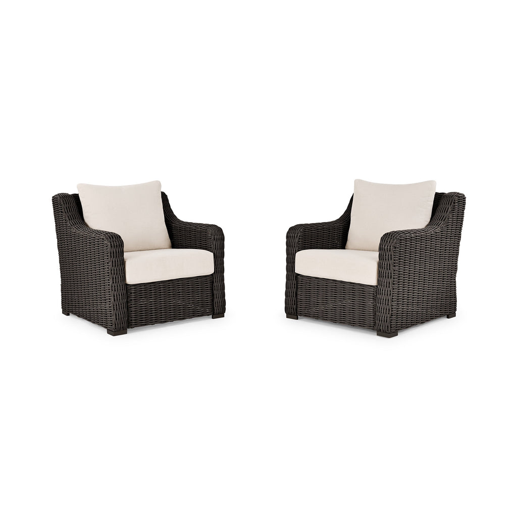  Bellamy Outdoor 2pk Lounge Chairs, Dark Brown