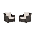  Bellamy Outdoor 2pk Lounge Chairs, Dark Brown