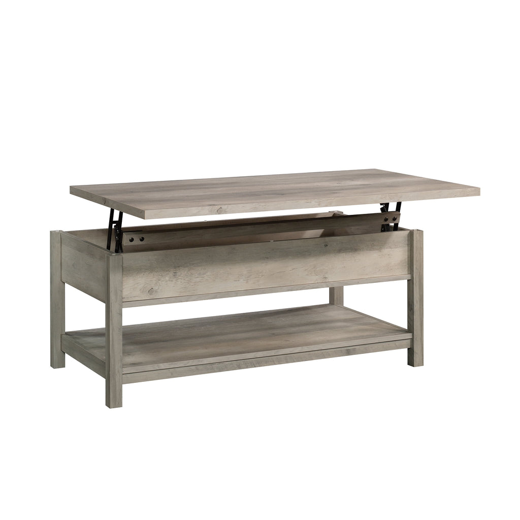  Modern Farmhouse Rectangle Lift-Top Coffee Table, Rustic Gray Finish