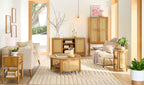  Springwood Caning Nightstand, Light Honey Finish