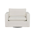  Weston Cloud Swivel Accent Chair, White