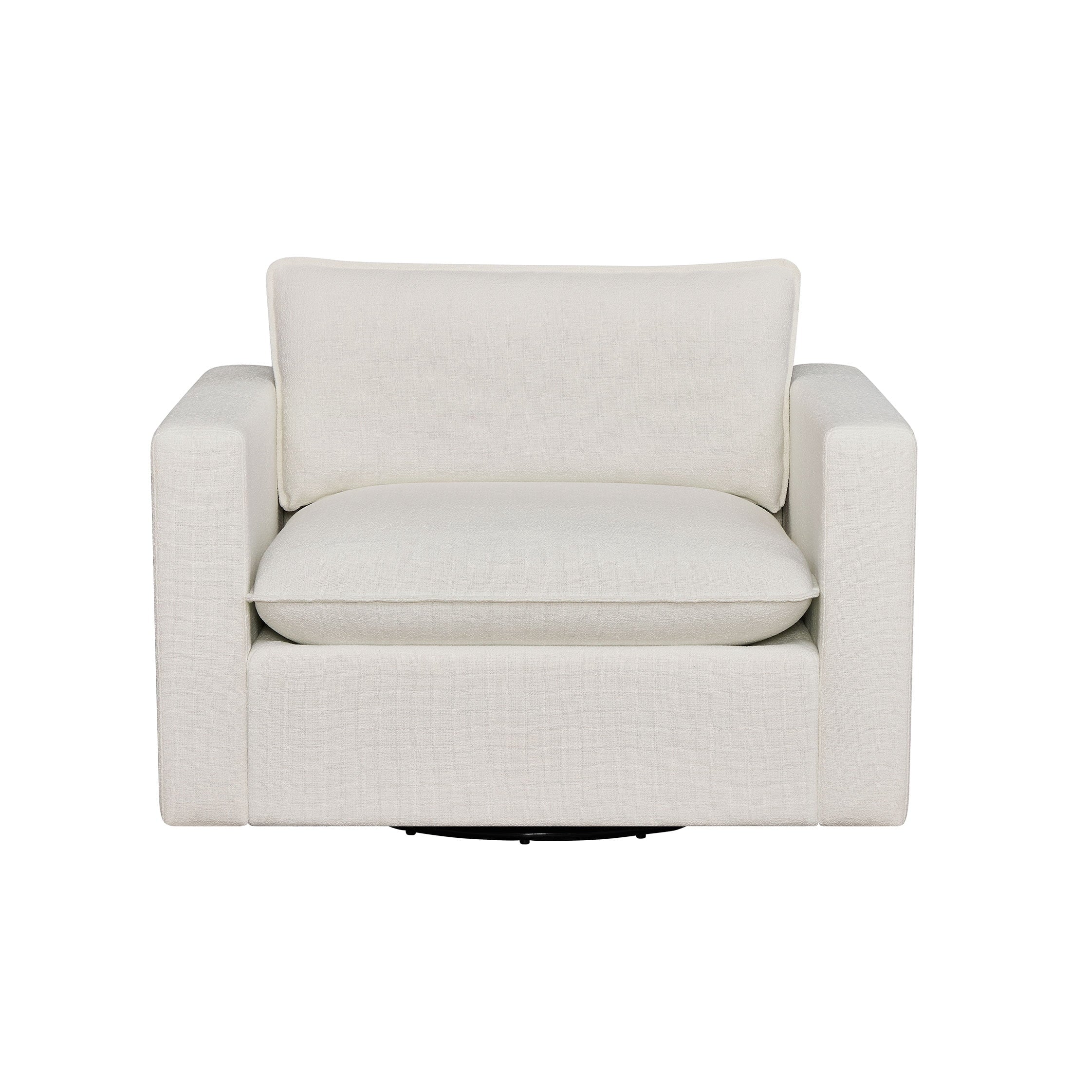  Weston Cloud Swivel Accent Chair, White