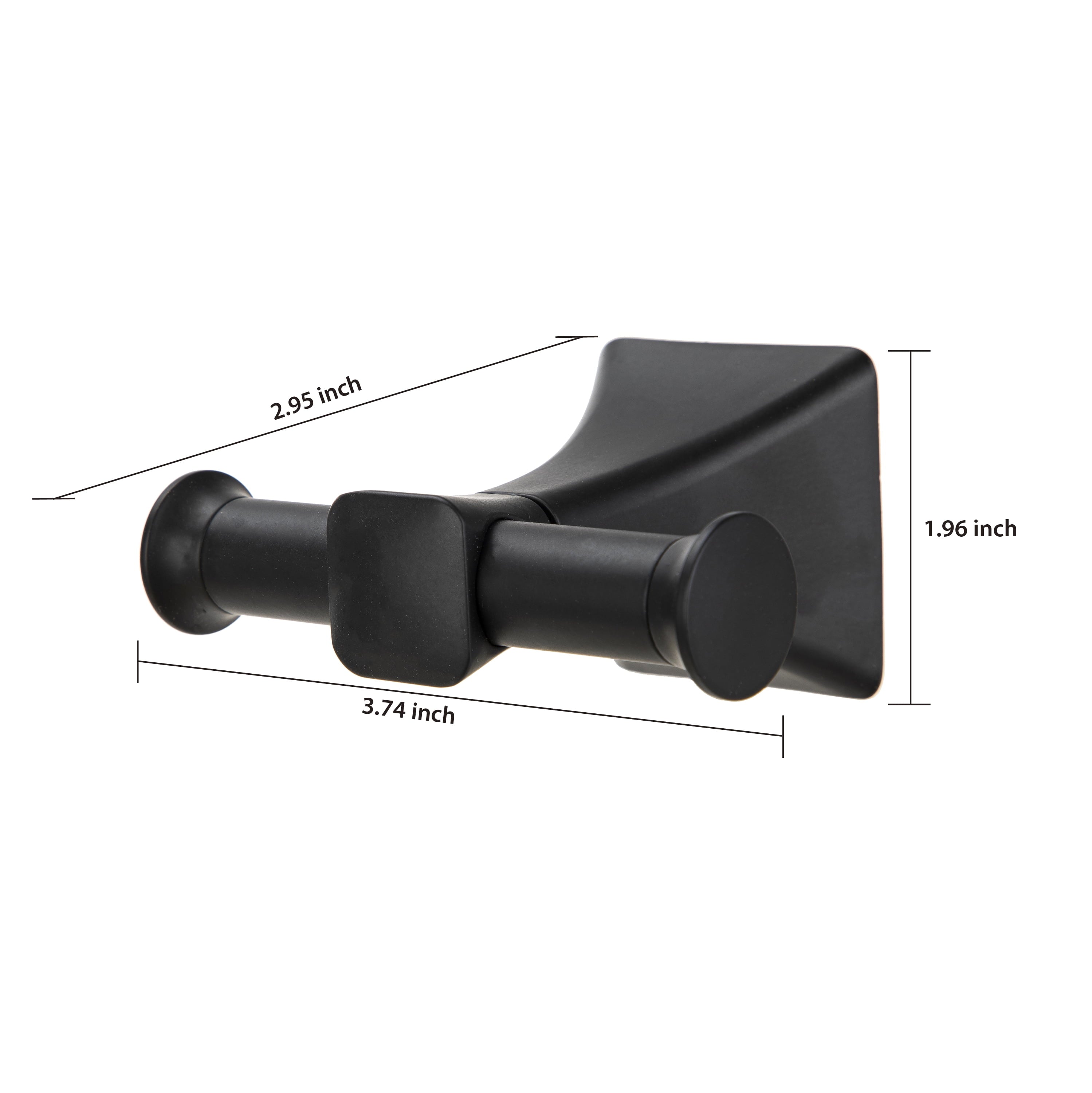  Steel Wall Mount 5PC Bath Hardware and Towel Holder Set Matte Black, Horizontal Orientation