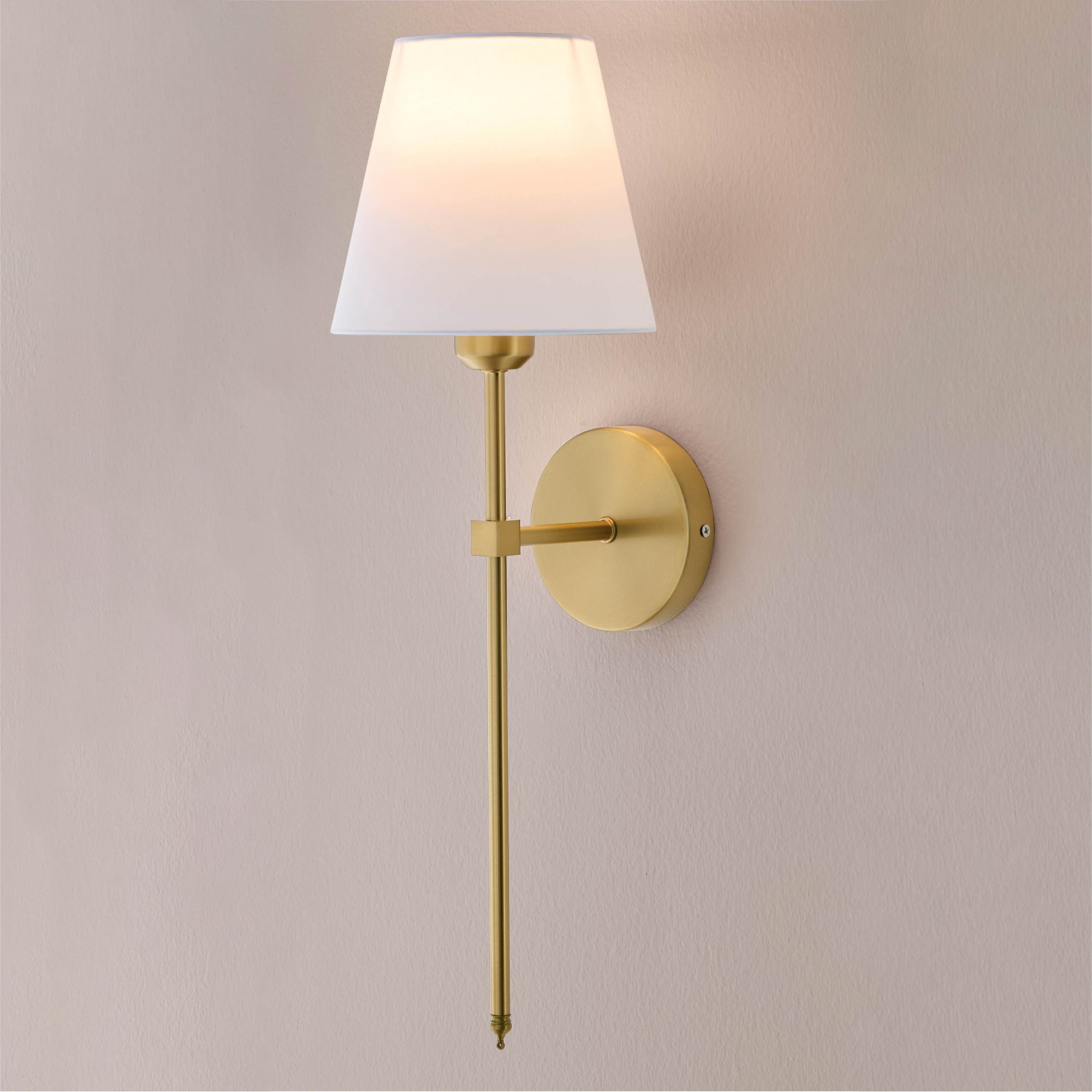  Contemporary Indoor 2-Pack Convertible LED Sconce Table Lamp, Gold
