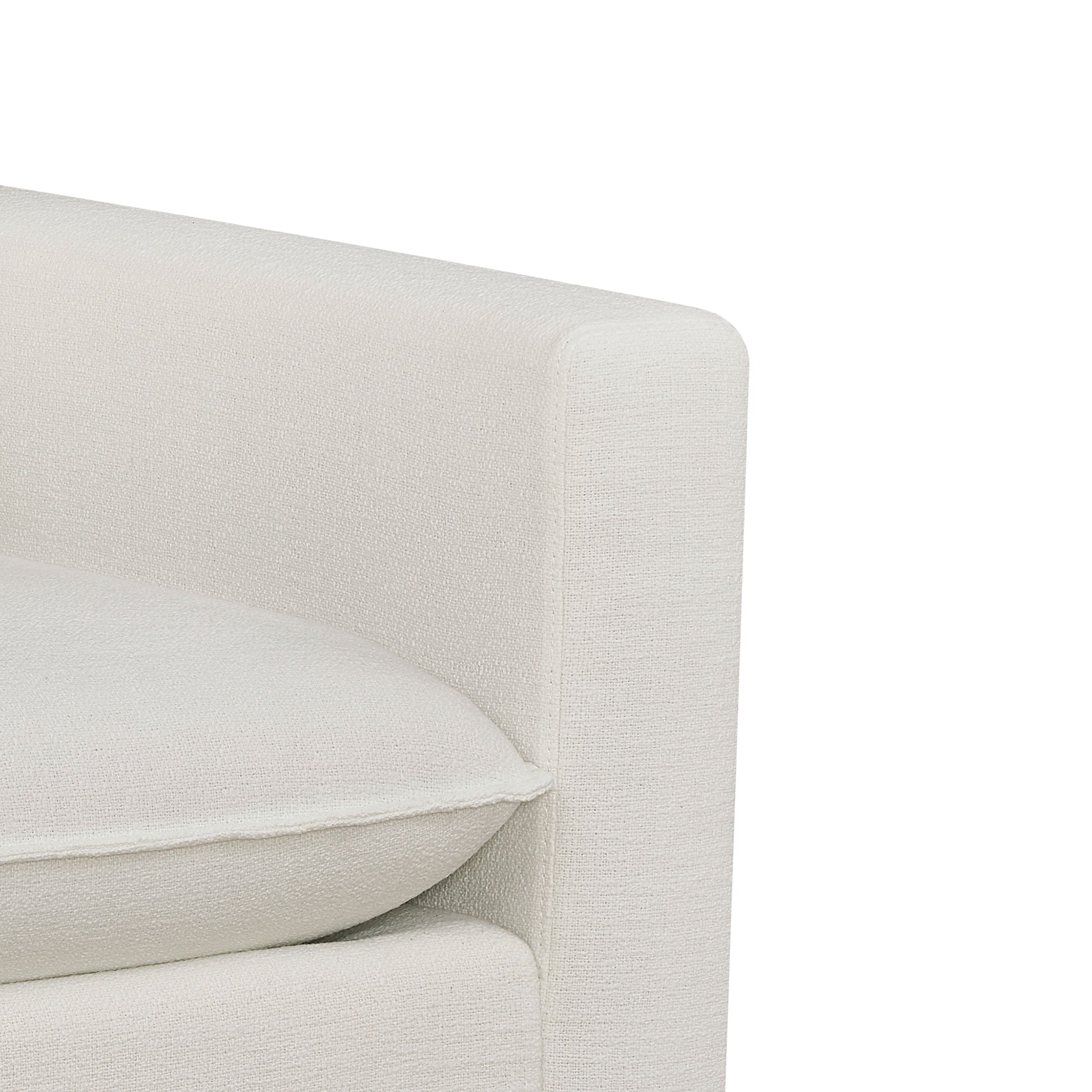  Weston Cloud Swivel Accent Chair, White