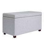  30" Hinged Storage Ottoman, Gray