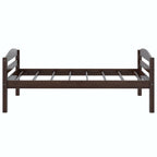  Leighton Solid Wood Twin-over-Twin Convertible Bunk Bed, Mocha