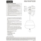  50" Natural Woven Pendant LED A19 1-Light Bulb 8W(60W Equiv), Matte Black