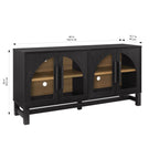  Juliet Arch TV Stand for TVs up to 65", Black Wood Finish