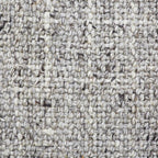  Light Grey Handwoven Plaid Wool Scatter Accent Rug, 30" x 46"