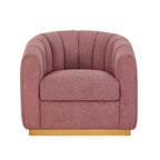  Lillian Accent Swivel Chair, Rose Boucle