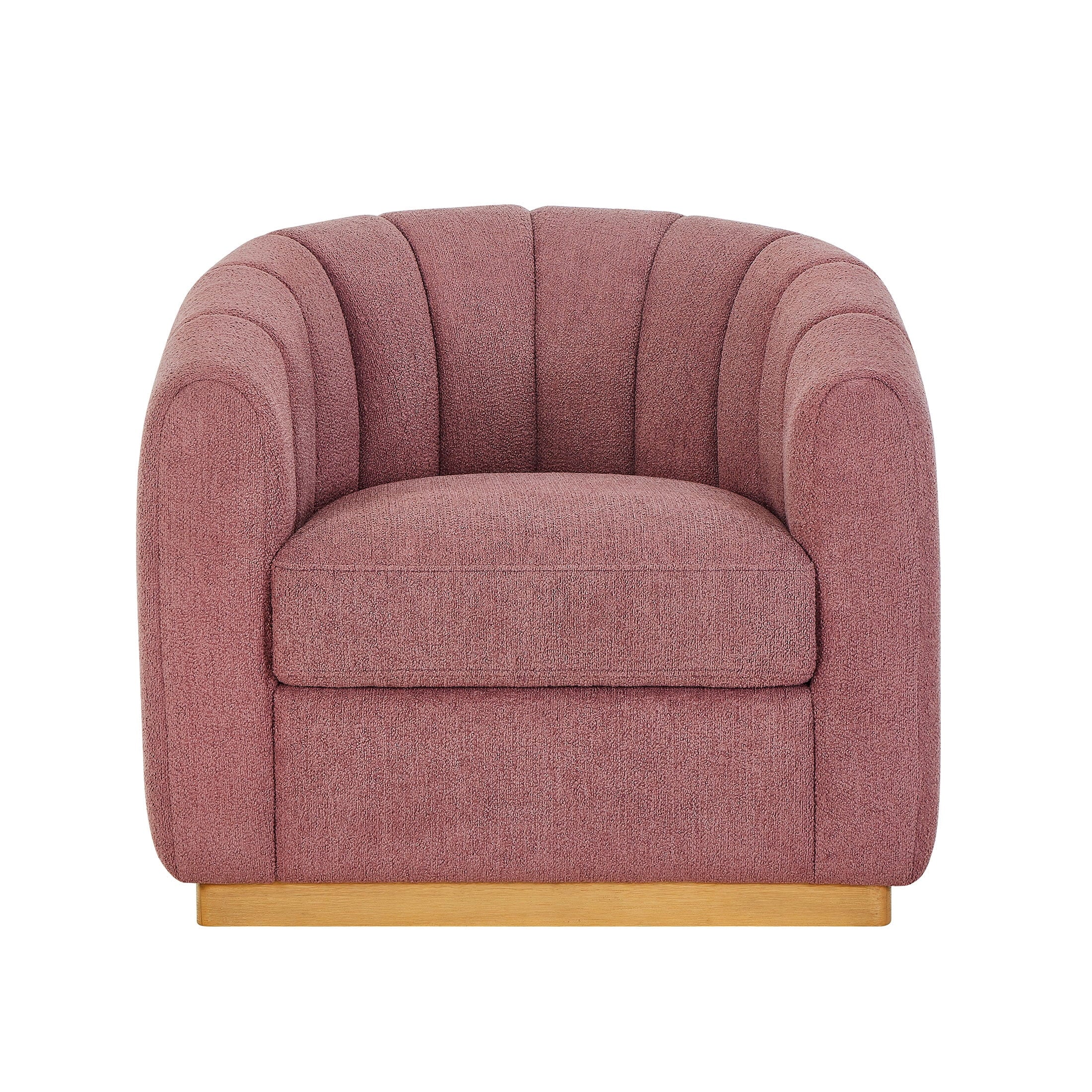  Lillian Accent Swivel Chair, Rose Boucle