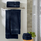  Signature Soft Solid 6 Piece Towel Set,Blue Admiral