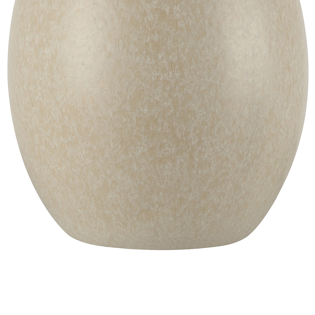  Cream Ceramic Table Lamp with Rattan Shade, 18 Inches