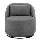  Juliet Modern Arch Swivel Accent Chair, Gray