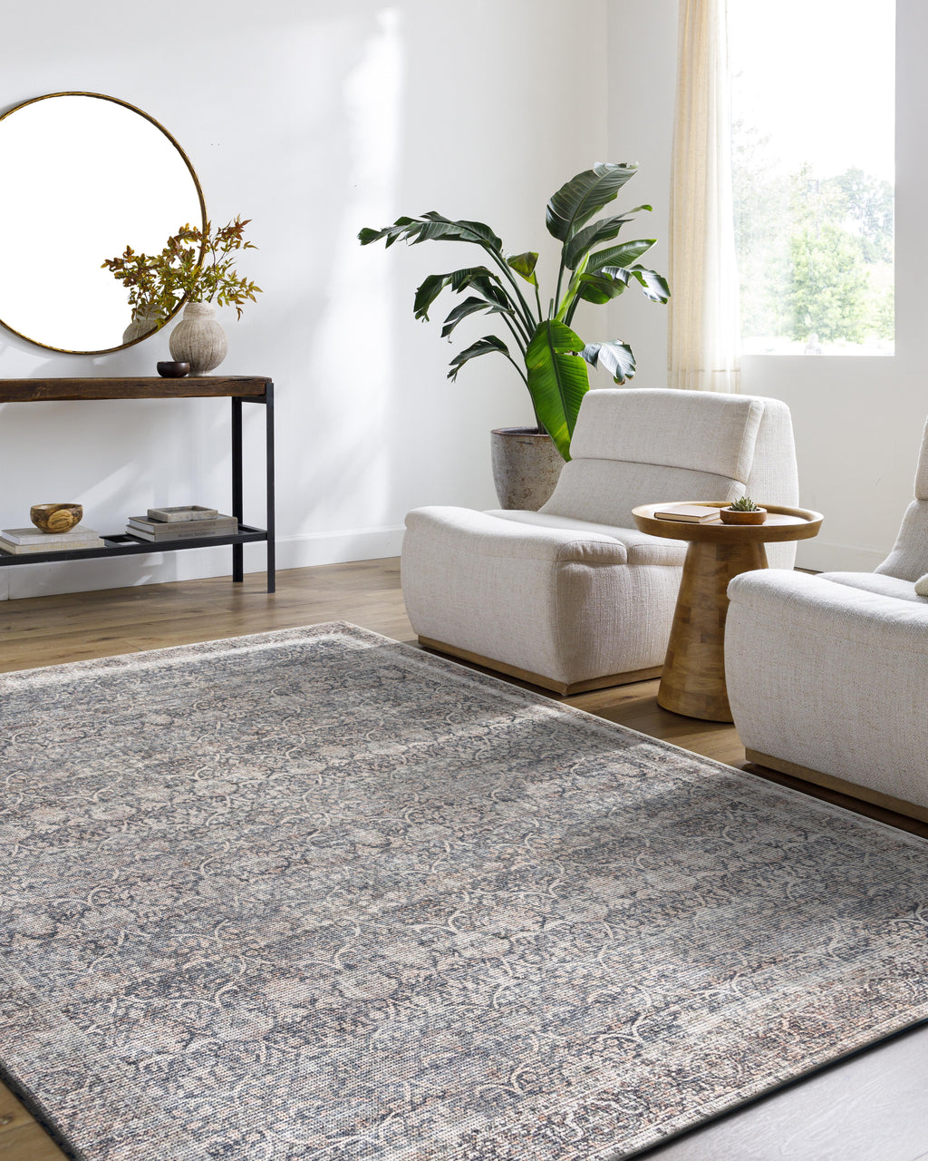 (2 pack)  Damask Multi Indoor Area Rug, 2' x 3'