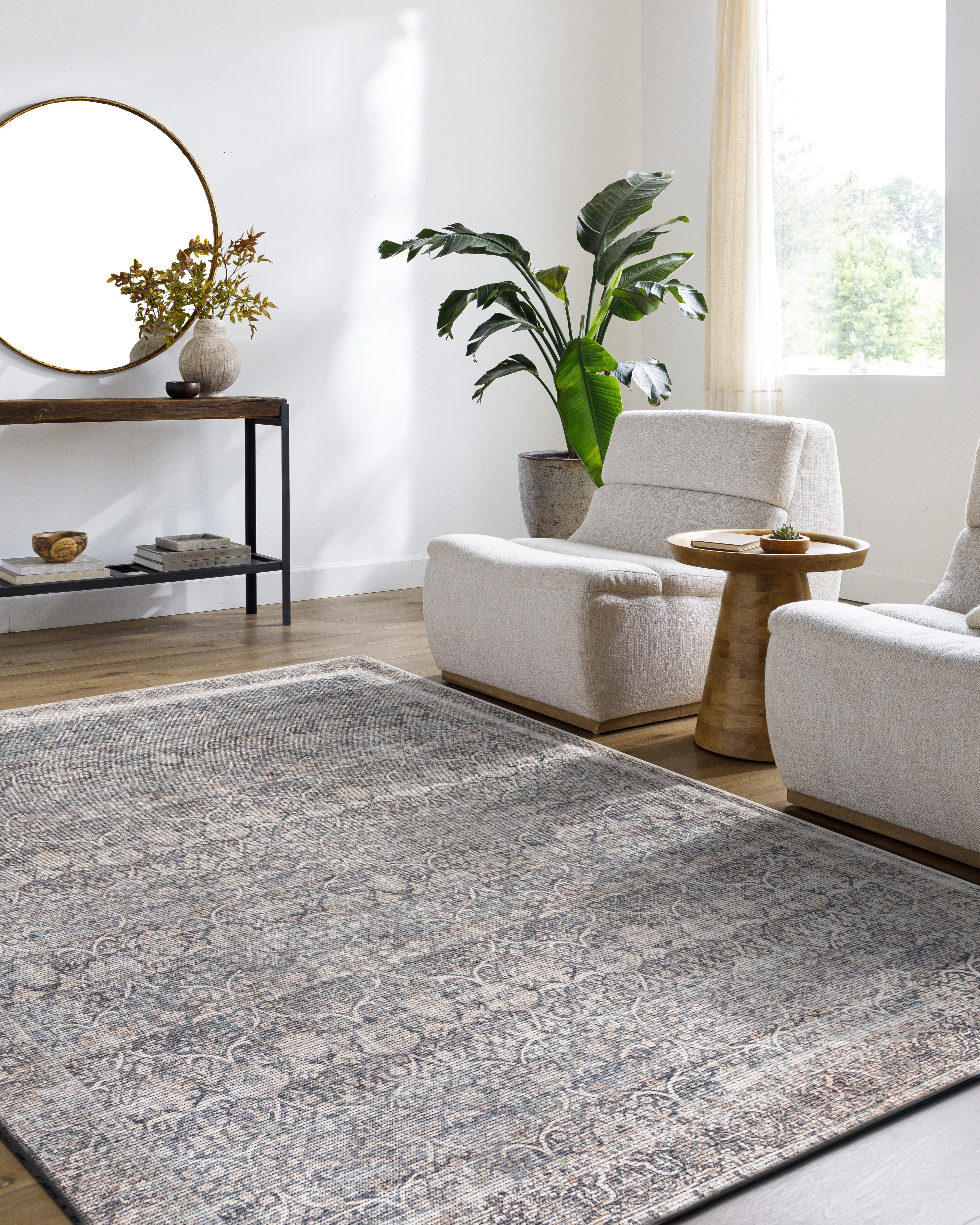 (2 pack)  Damask Multi Indoor Area Rug, 2' x 3'