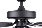  52" Matte Black Indoor Ceiling Fan with Light, 5 Blades, Pull Chains & Reverse Airflow