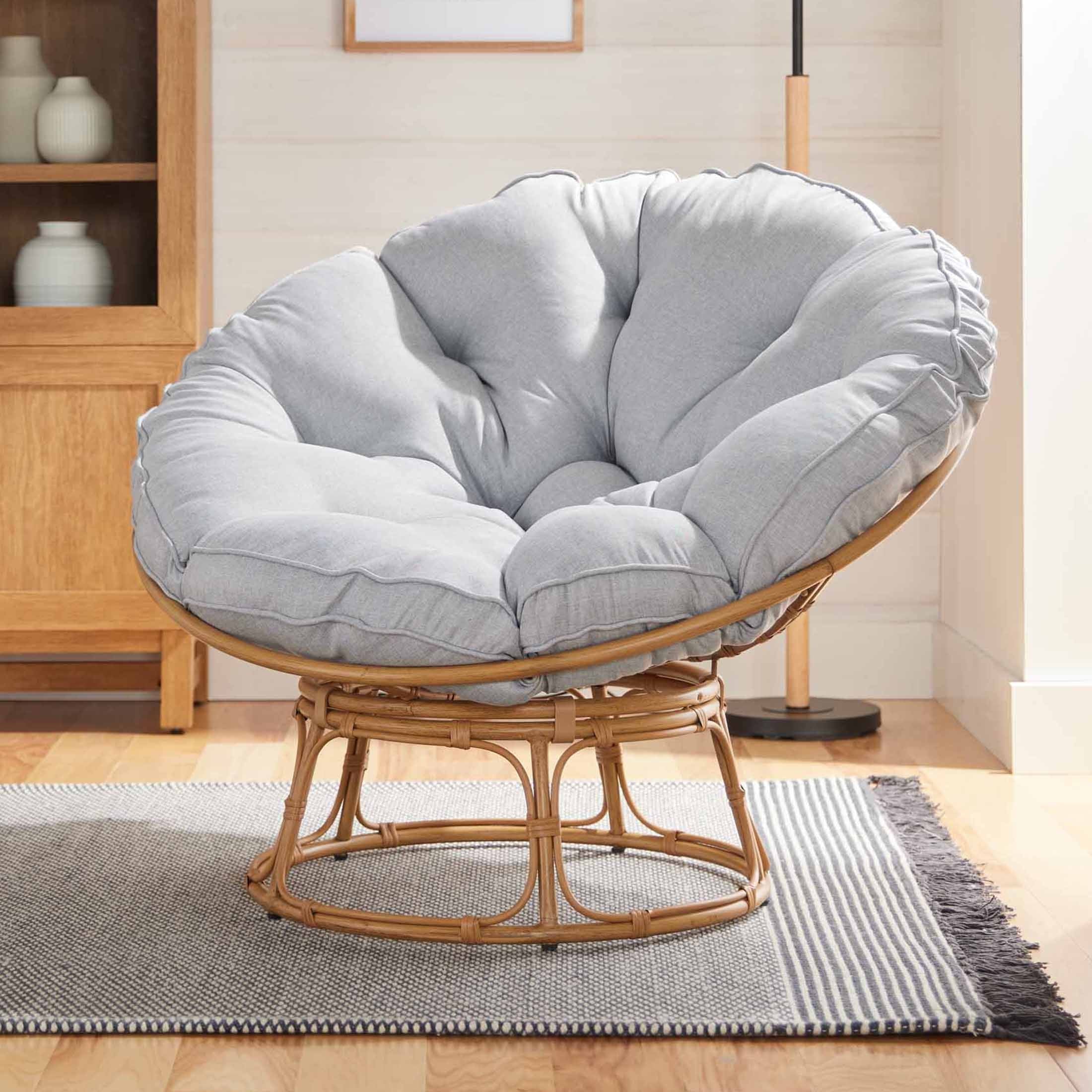  Emma Papasan Accent Chair, Gray Linen