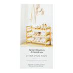  Bamboo 3-Tier Shoe Rack, Holds 9 Pairs